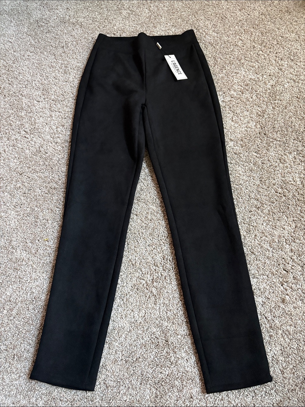 L'AGENCE womens Black Slim Straight Trousers
